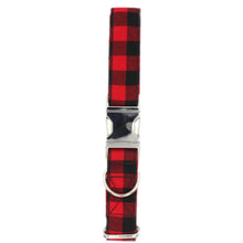 Load image into Gallery viewer, Red & Black Plaid Collar
