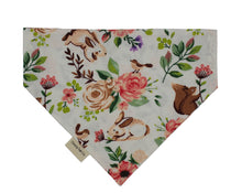 Load image into Gallery viewer, Pink Poppies and Bunnies Reversible Bandana