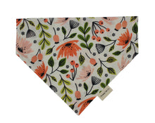 Load image into Gallery viewer, Pink Poppies and Bunnies Reversible Bandana