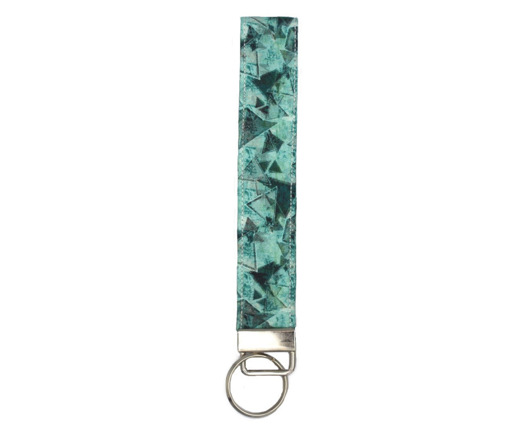 Geometric Green Wristlet